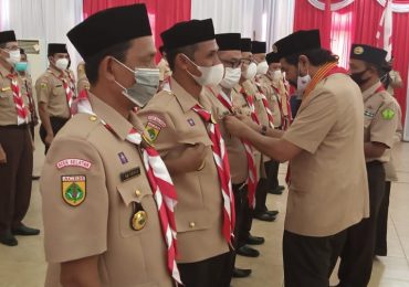 Ka. Kwarda Aceh Mualem Lantik Teungku Amran Sebagai Ka. Mabicab Pramuka Aceh Selatan periode 2020 – 2025